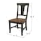 International Concepts Set of Two Soild Wood Panel Back Chair in Hickory/Washed Coal, PK2 CI45-110P - alternate 2